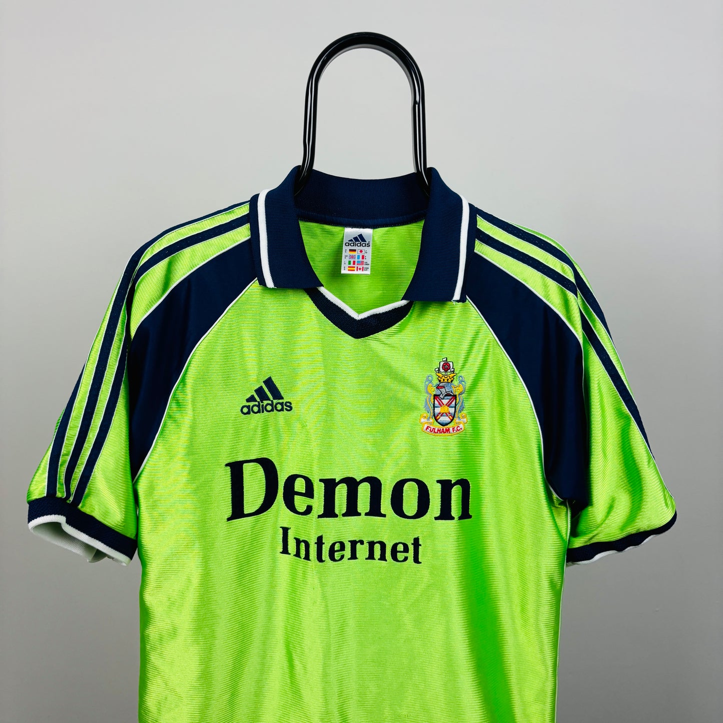90s Adidas Fulham Football Shirt T-Shirt Green Small