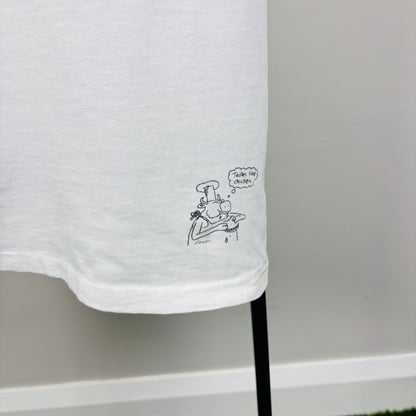 90s The Far Side Cow T-Shirt White XL