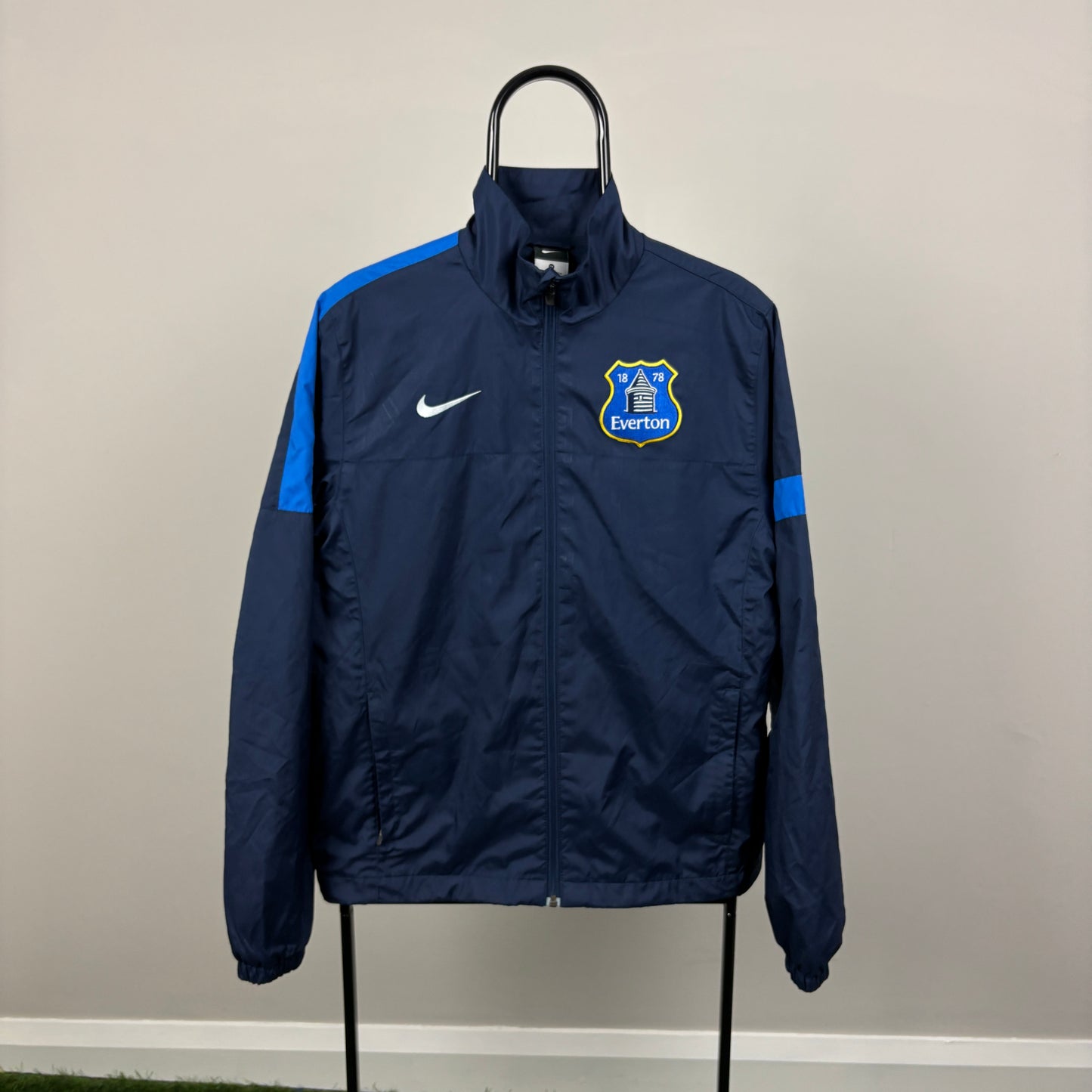 00s Nike Everton Windbreaker Jacket Blue Medium