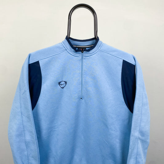 00s Nike 1/4 Zip Sweatshirt Blue XS