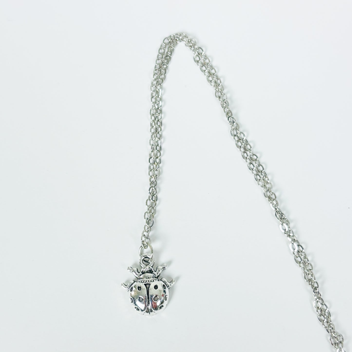 Vintage Ladybird Necklace Silver