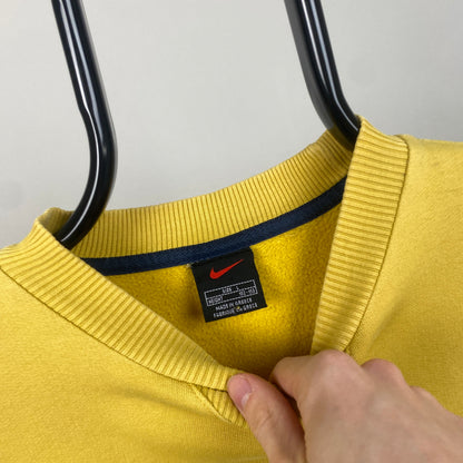 90s Nike Sweatshirt Yellow XS