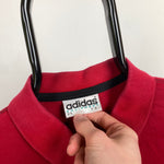 90s Adidas Equipment Polo Shirt T-Shirt Red Medium