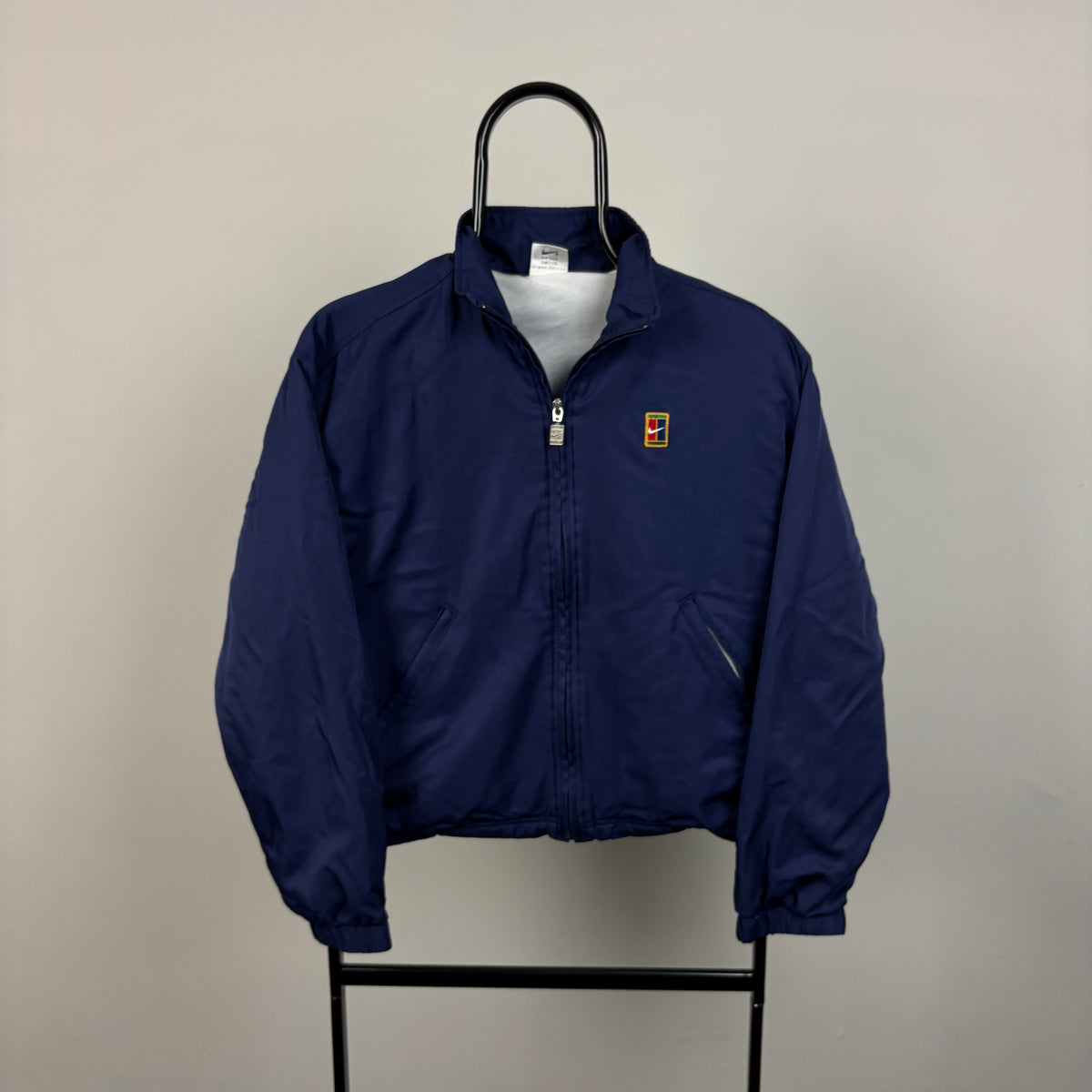 90s Nike Challenge Court Windbreaker Jacket Blue Women’s Small