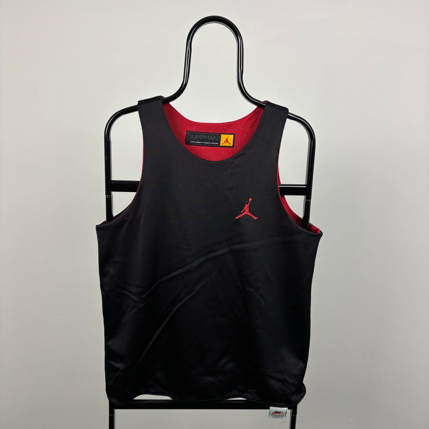 90s Nike Jordan Reversible Vest T-Shirt Red Black Small