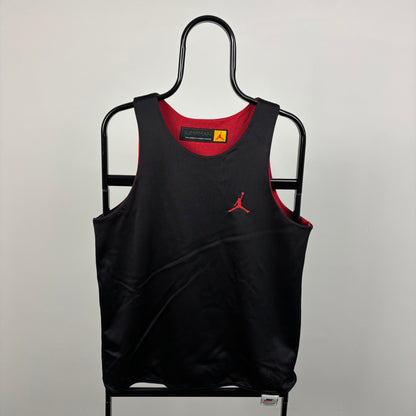 90s Nike Jordan Reversible Vest T-Shirt Red Black Small
