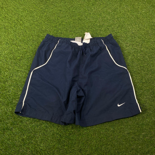 00s Nike Piping Shorts Blue Small