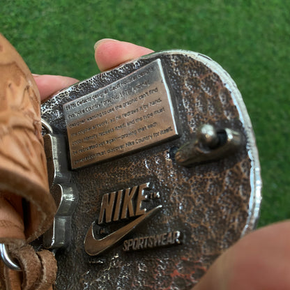 90s Nike Country Leather Buckle Belt Brown