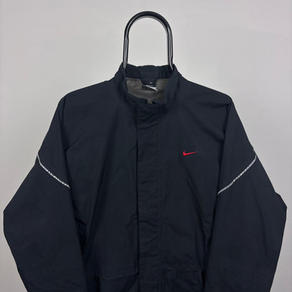 90s Nike Gore-Tex Waterproof Windbreaker Jacket Black Small