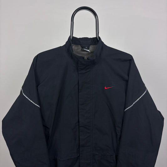 90s Nike Gore-Tex Waterproof Windbreaker Jacket Black Small