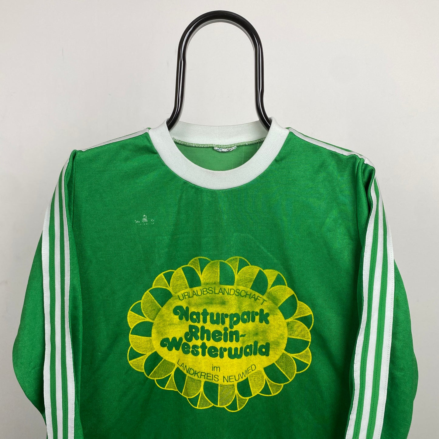 90s Adidas Football Shirt T-Shirt Green Large