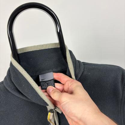 00s Nike Zip Pocket Fleece Sweatshirt Grey Small
