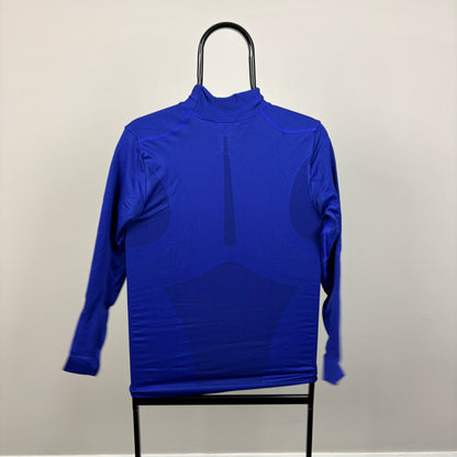 00s Nike Thermal Long Sleeve T-Shirt Blue Large