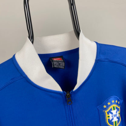 90s Nike Brazil Track Jacket Blue XL