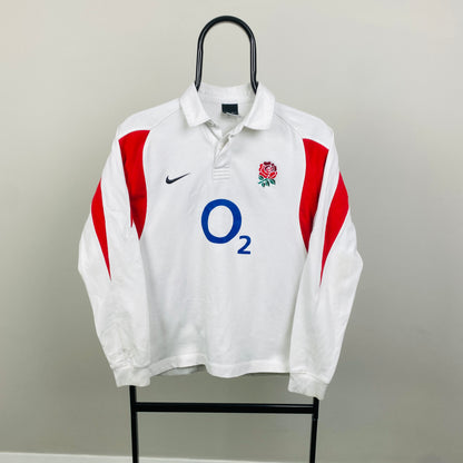 00s Nike England Rugby Shirt T-Shirt White XS