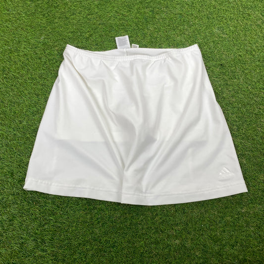 00s Adidas Tennis Skirt Shorts White Medium