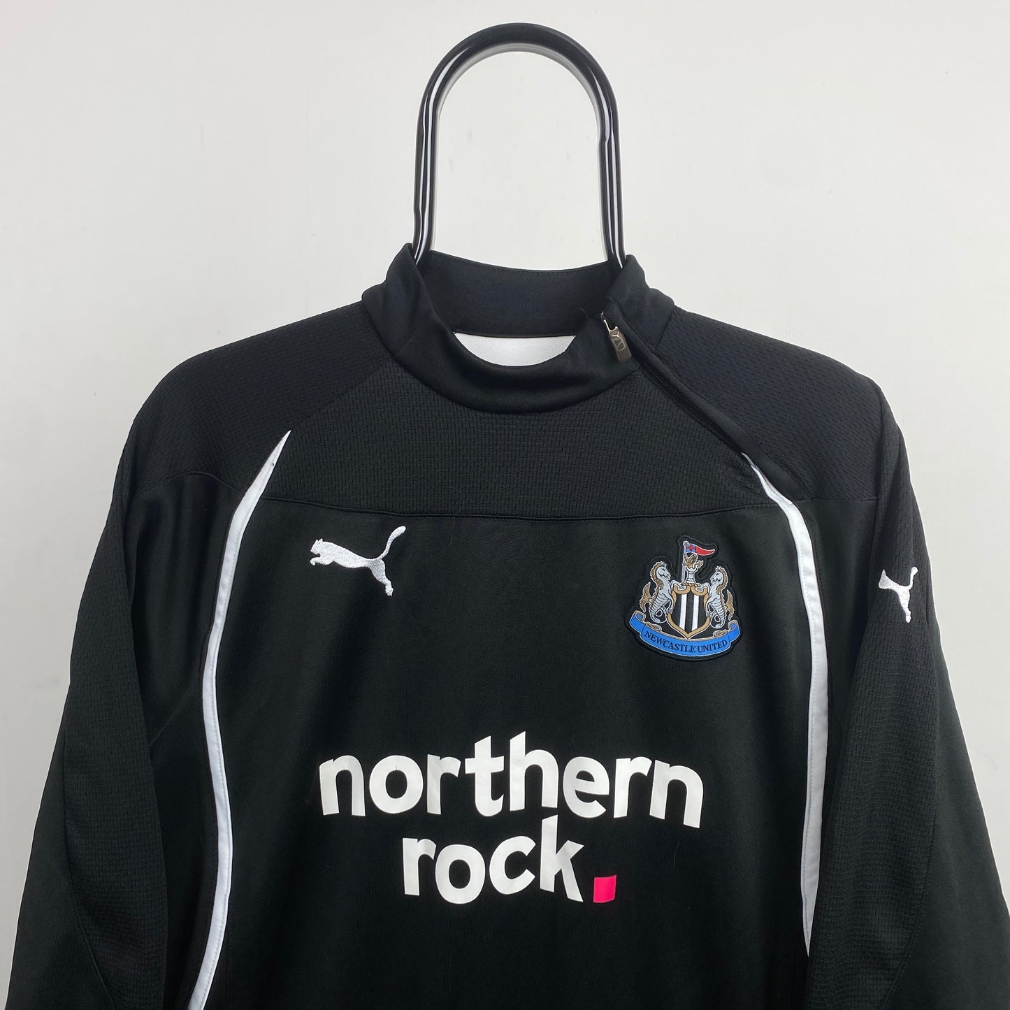 Retro Puma Newcastle Football Sweatshirt Black Small