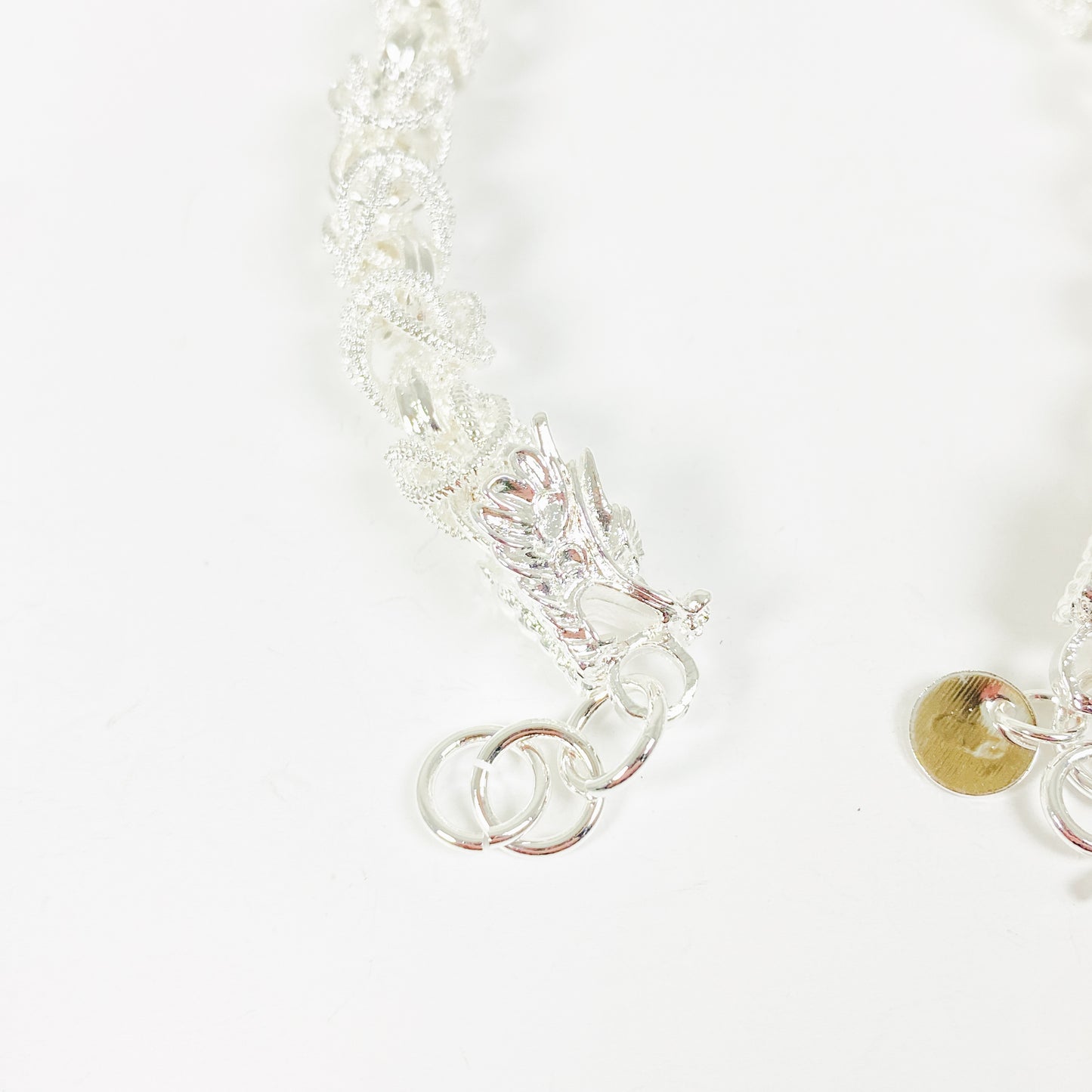 Retro Dragon Bracelet Necklace Chain Silver