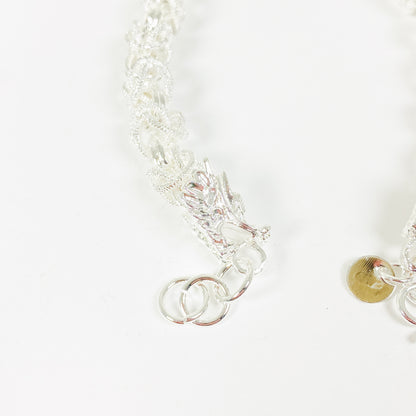 Retro Dragon Bracelet Necklace Chain Silver