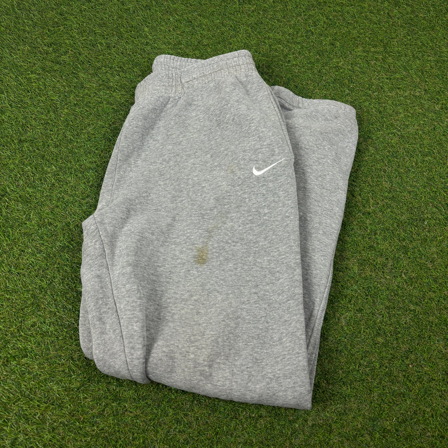 00s Nike Wide Leg Cotton Joggers Grey Medium
