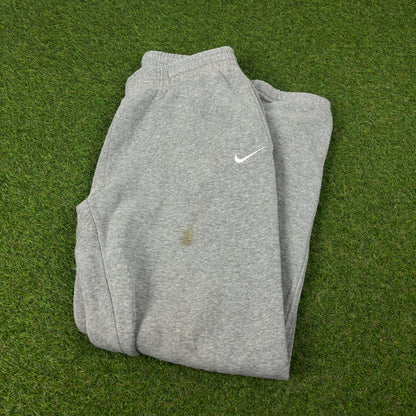 00s Nike Wide Leg Cotton Joggers Grey Medium