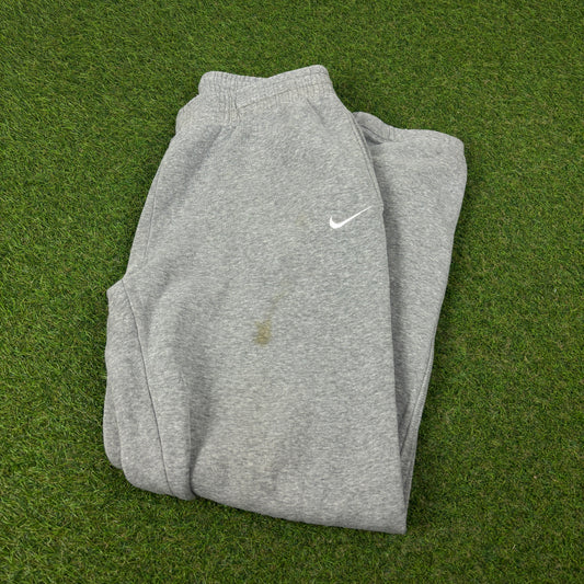 00s Nike Wide Leg Cotton Joggers Grey Medium