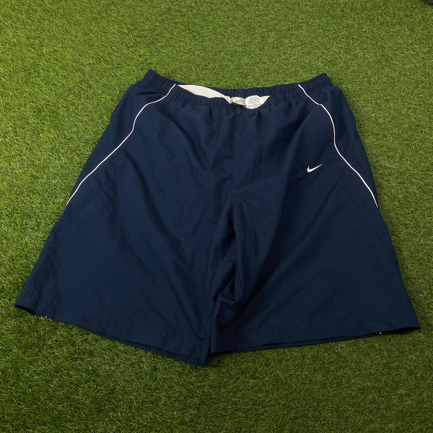 00s Nike Piping Shorts Blue XXL