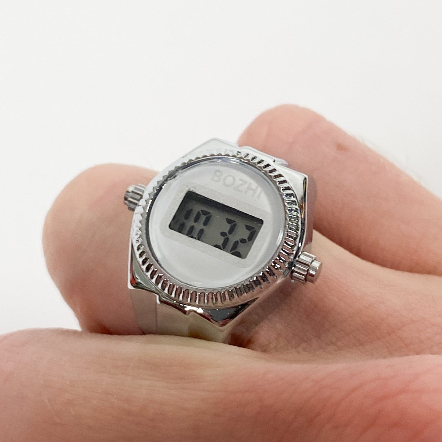 Retro Adjustable Watch Ring Silver