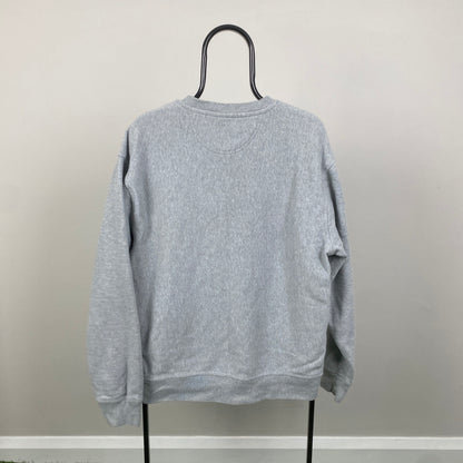 Retro 00s Stussy Sweatshirt Grey Large
