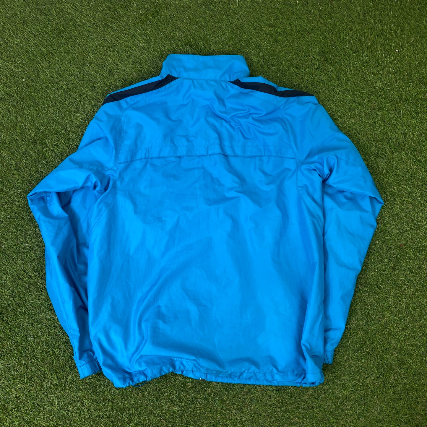 00s Nike Barcelona Piping Windbreaker Jacket + Joggers Set Blue Medium