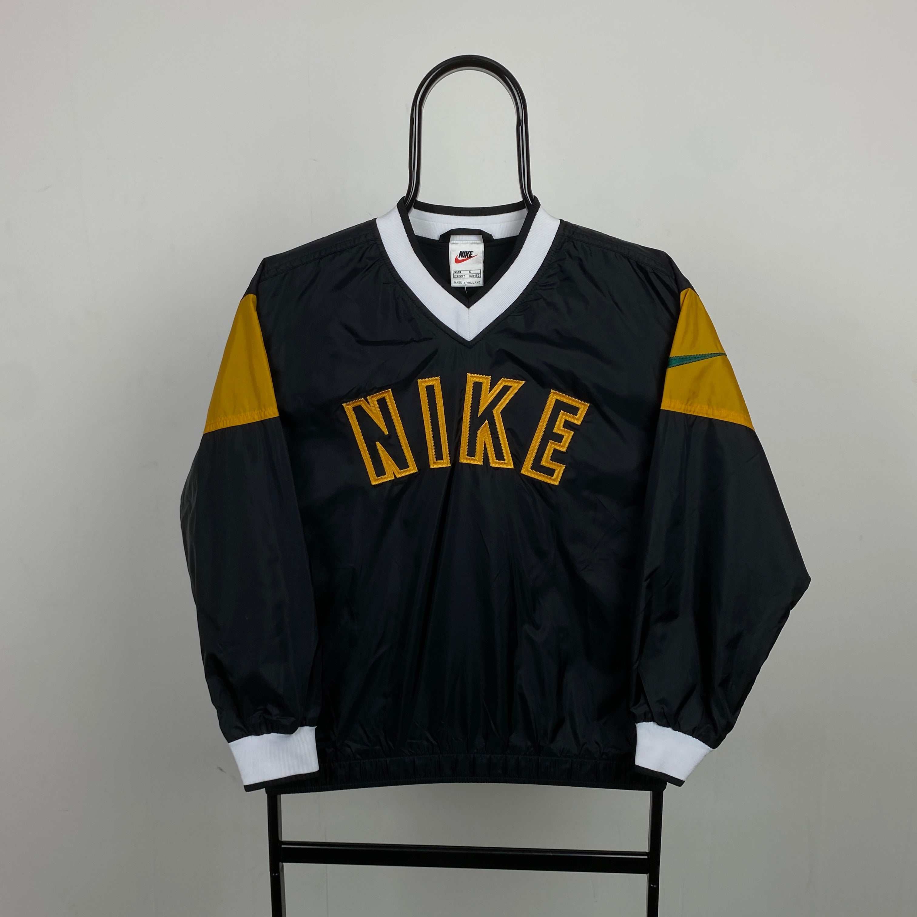 90s Nike Windbreaker Sweatshirt Black Small