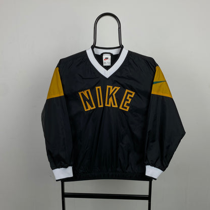 90s Nike Windbreaker Sweatshirt Black Small