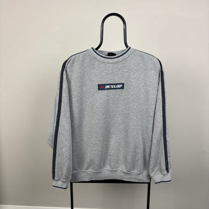 90s Dunlop Golf Box Logo Sweatshirt Grey Medium