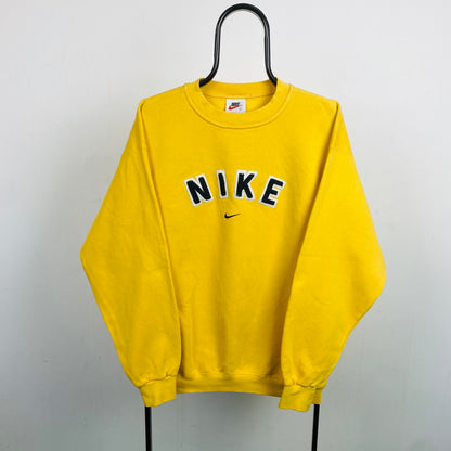 90s Nike Sweatshirt Yellow Large