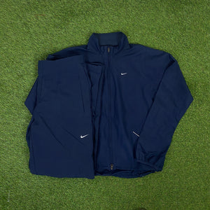 90s Nike Tracksuit Jacket Joggers Set Blue Small Clout Closet