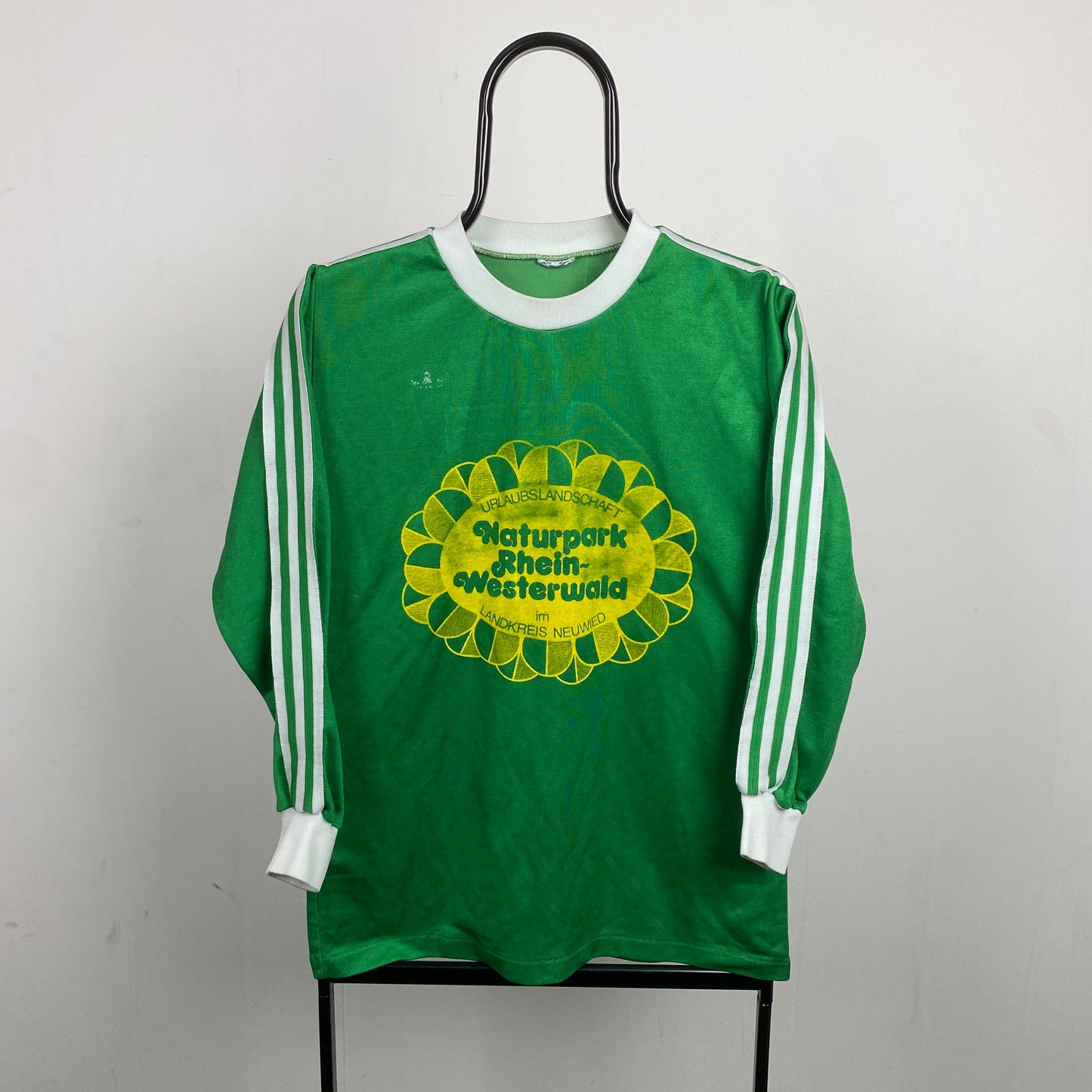 90s Adidas Football Shirt T-Shirt Green Large