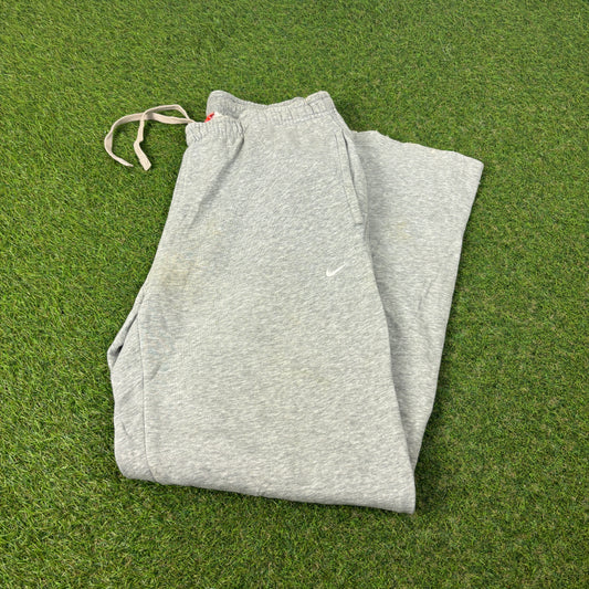 00s Nike Wide Leg Cotton Joggers Grey Small