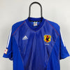 90s Adidas Japan Football Shirt T-Shirt Blue XL