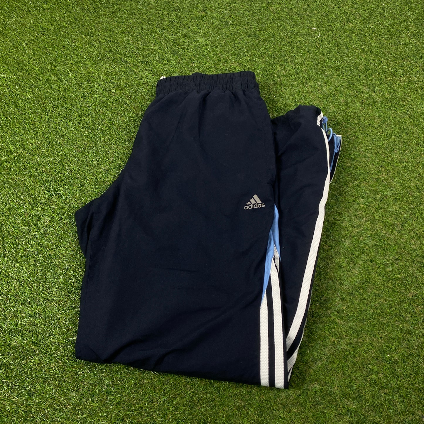 00s Adidas Piping Joggers Blue Medium
