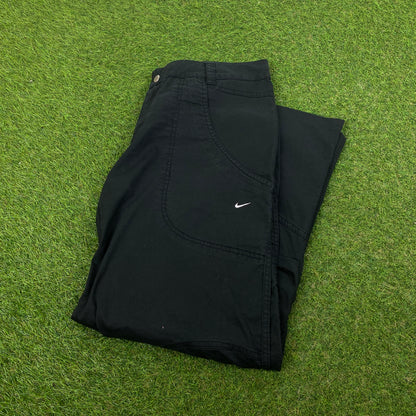 00s Nike Cargo Trousers Joggers Black Large