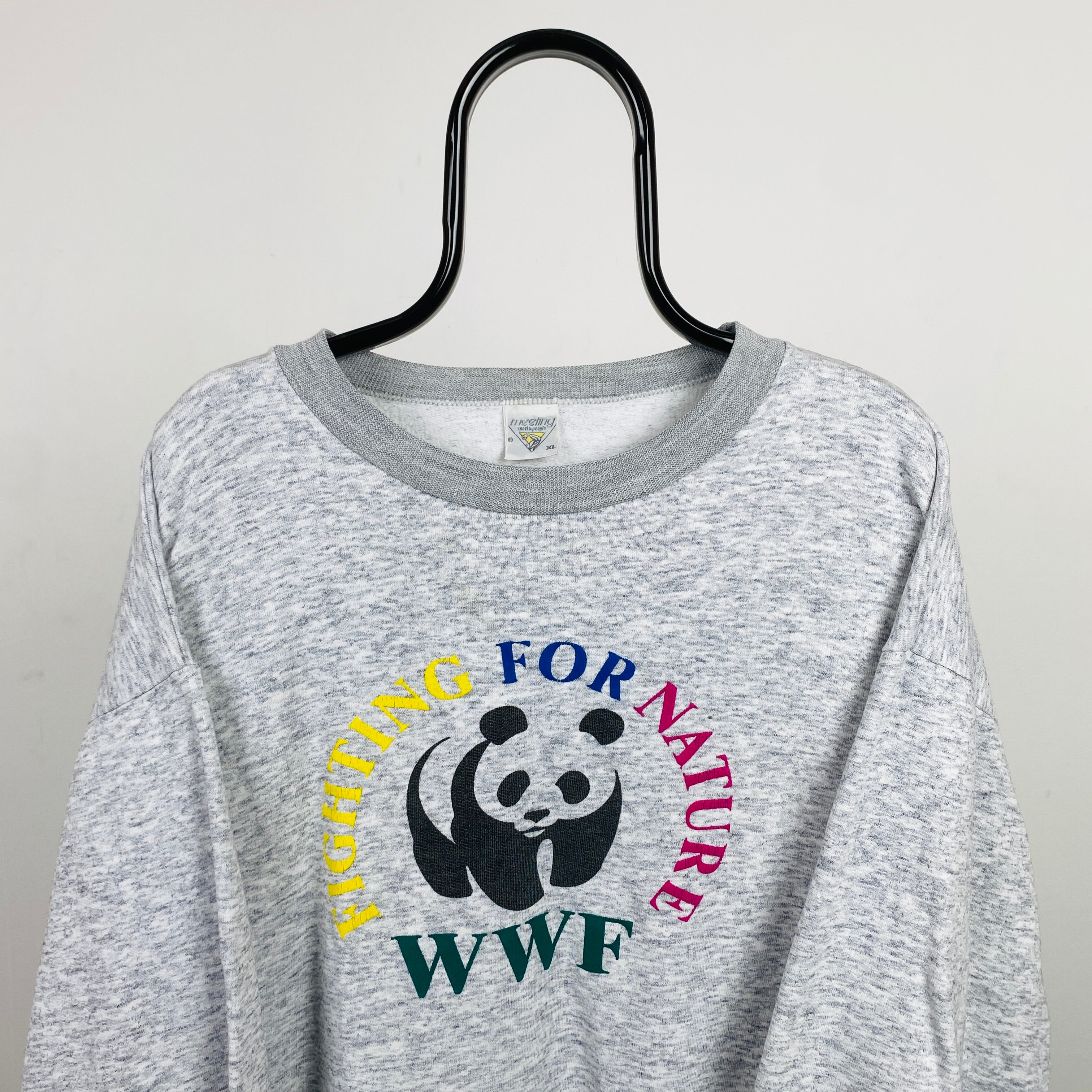 Retro WWF Panda Sweatshirt Grey XL