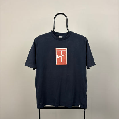 00s Nike Court T-Shirt Blue Large