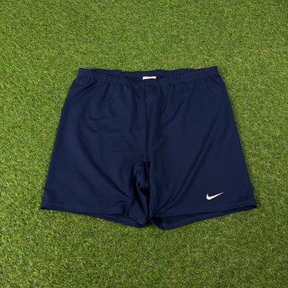 90s Nike Stretchy Nylon Shorts Blue XL