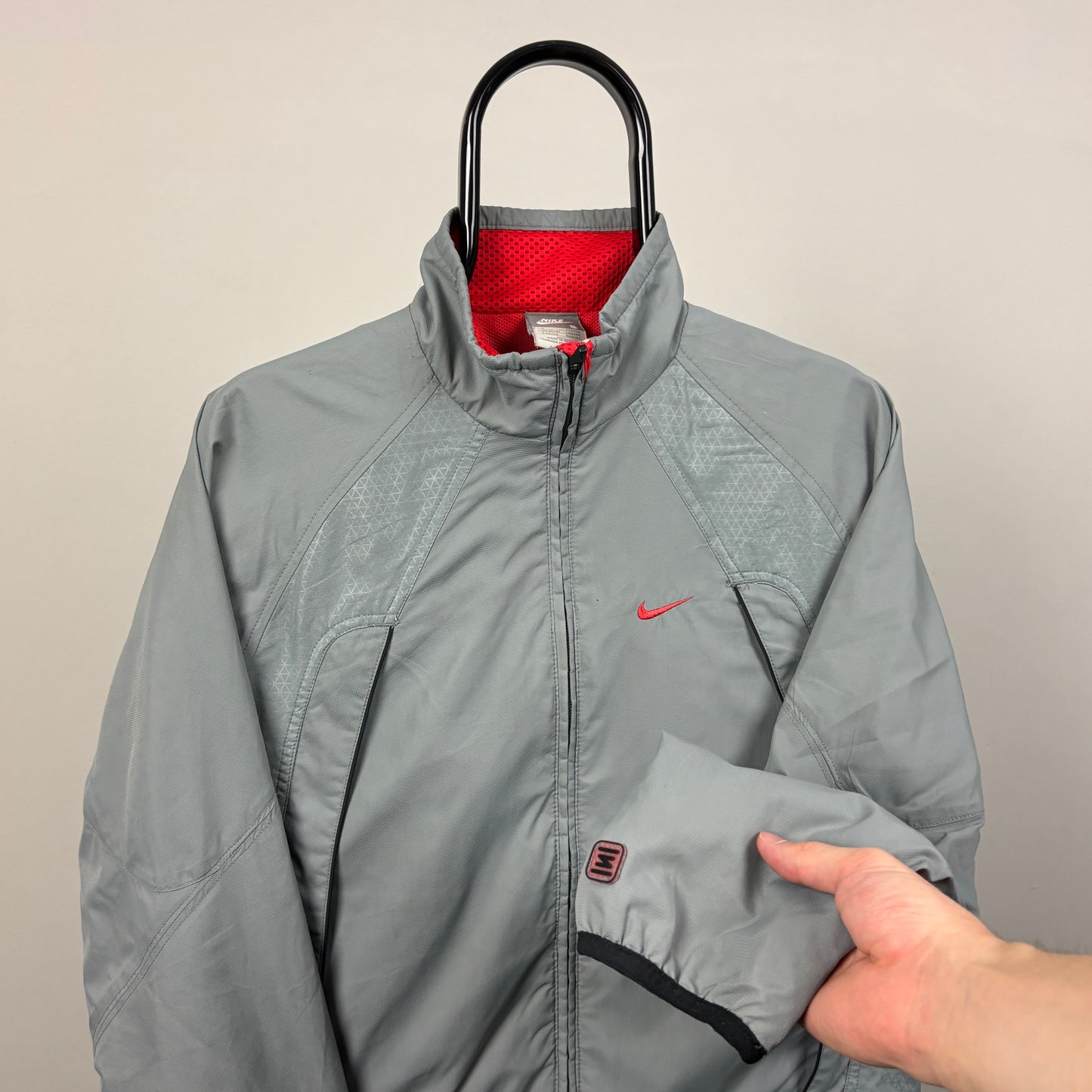 00s Nike Shox Windbreaker Jacket Grey Small