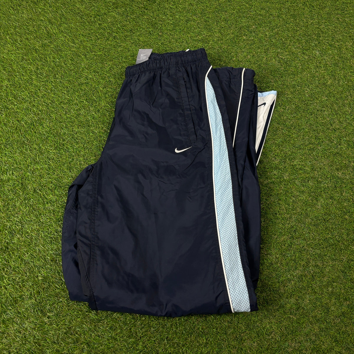 00s Nike Piping Joggers Blue Small