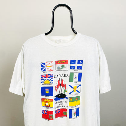 90s Canada Province T-Shirt White Medium