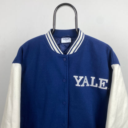 Retro Yale Varsity Wool Jacket Blue Small