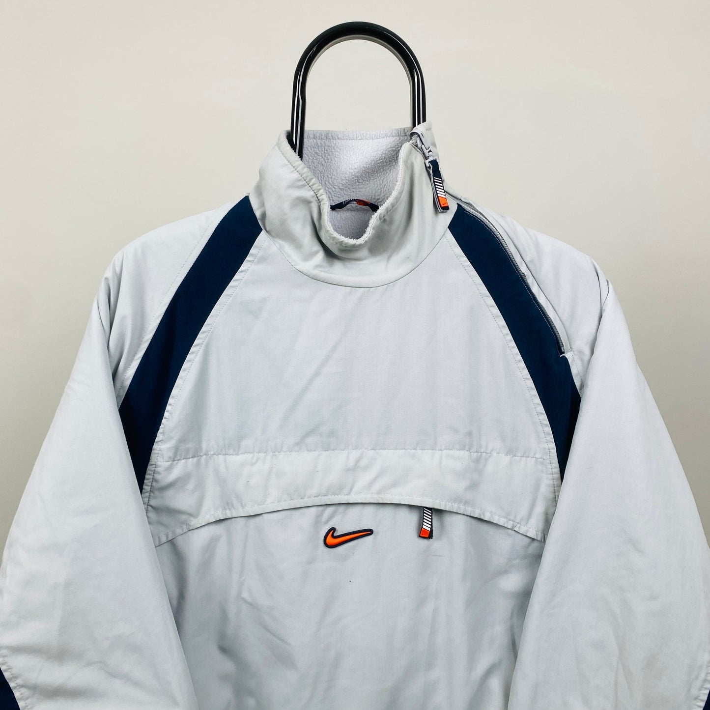 00s Nike Reversible Sidewinder Fleece Coat Jacket Grey Small