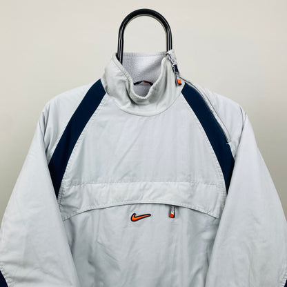 00s Nike Reversible Sidewinder Fleece Coat Jacket Grey Small