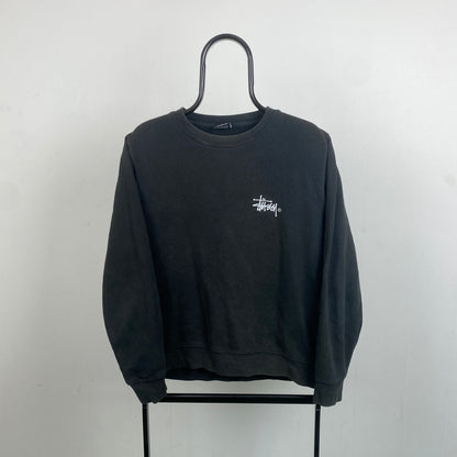 Retro 00s Stussy Sweatshirt Black Small